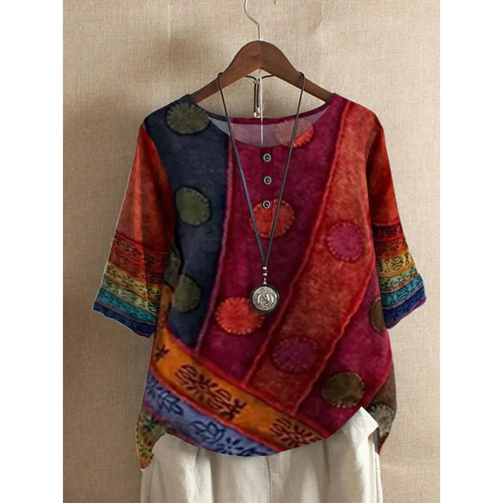 Valarie – Colorful Bohemian Top